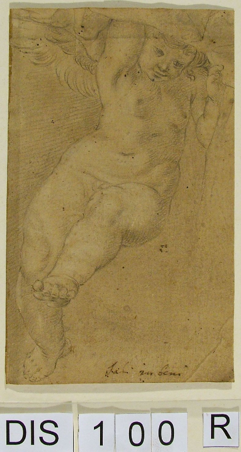 putto (disegno) di Salimbeni Ventura (attribuito) (sec. XVII)