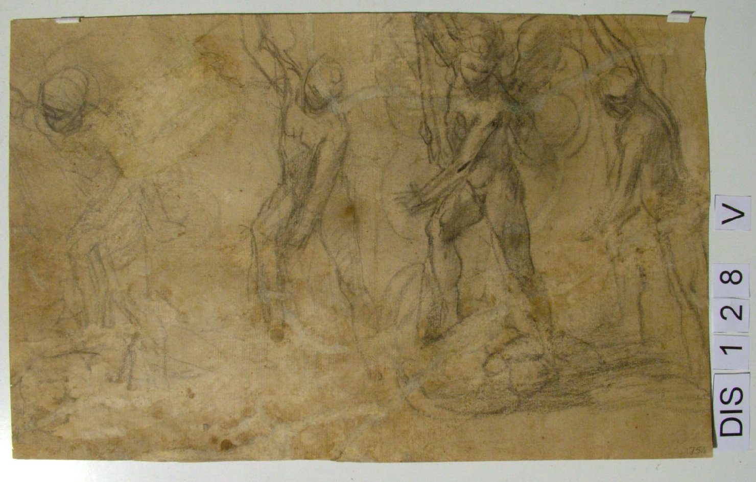 San Michele Arcangelo (disegno preparatorio) di Barocci Federico (attribuito) (sec. XVII)