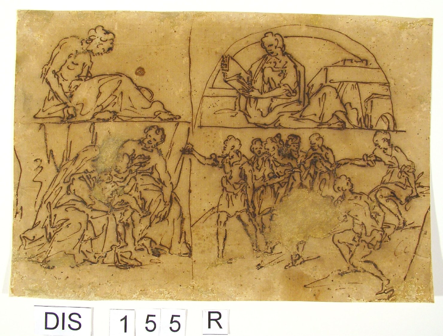 scena biblica (disegno) - ambito Italia centrale (secc. XVI/ XVII)
