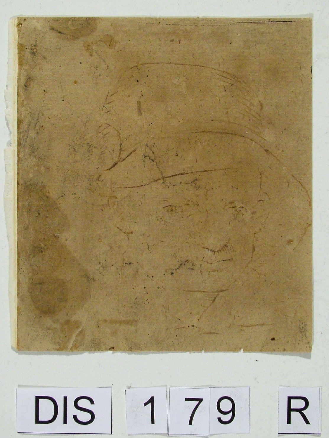 ritratto d'uomo (disegno) di Della Bella Stefano (attribuito) (sec. XVII)