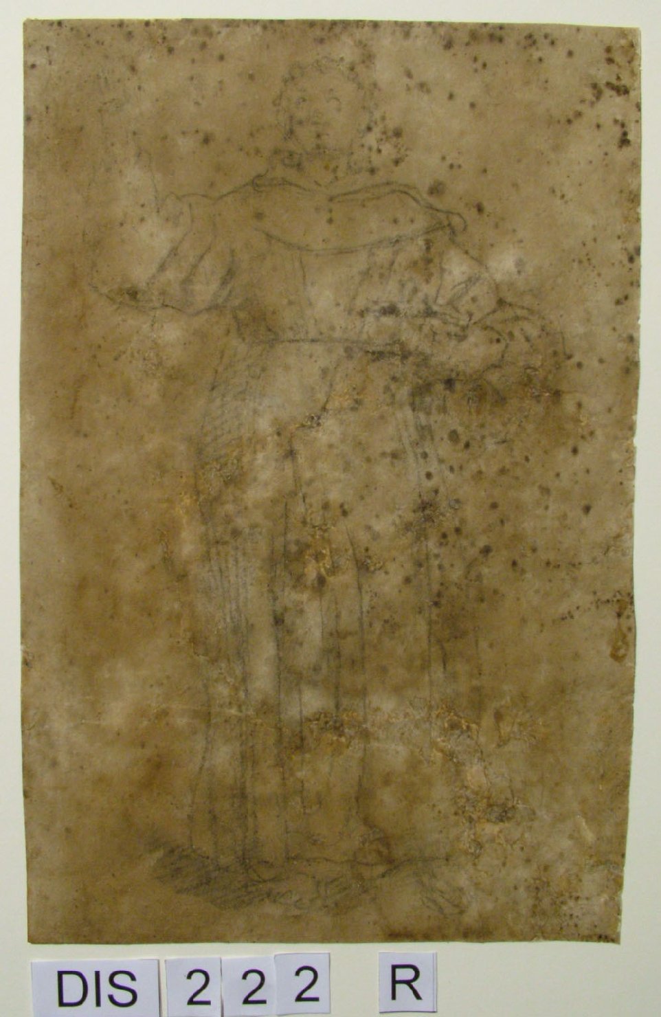 frate (disegno preparatorio) di Barocci Federico (maniera) (secc. XVI/ XVII)