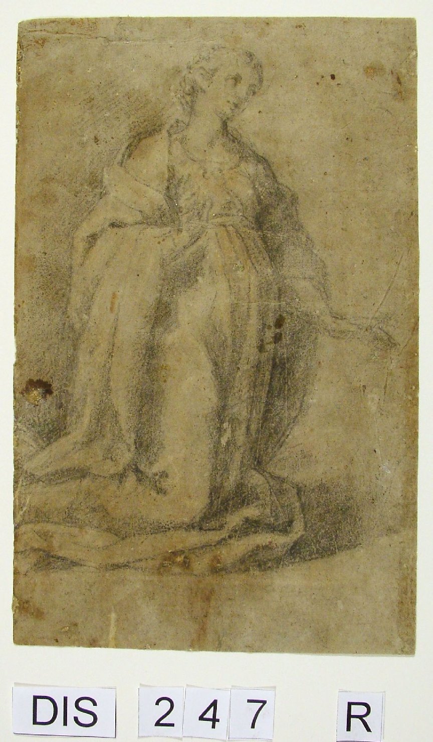 figura femminile (disegno) - ambito Italia centrale (sec. XVI)