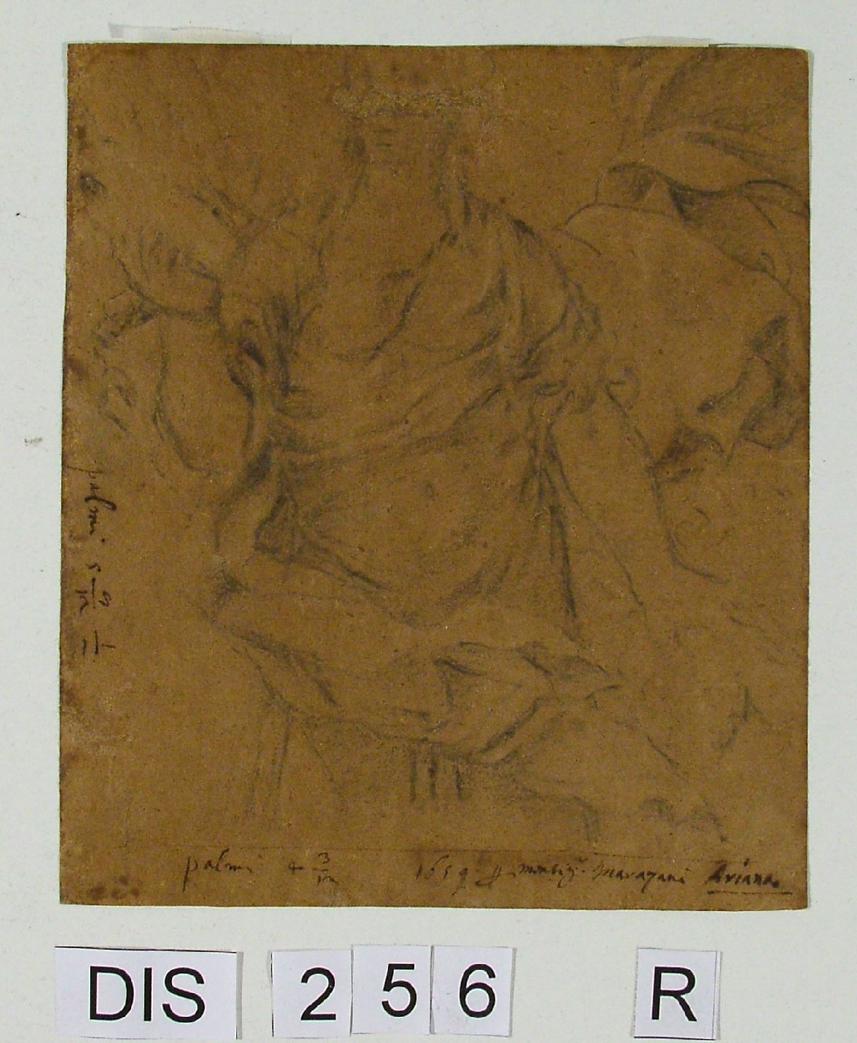 figura femminile (disegno) di Viviani Ludovico (attribuito) (fine/inizio secc. XVI/ XVII)