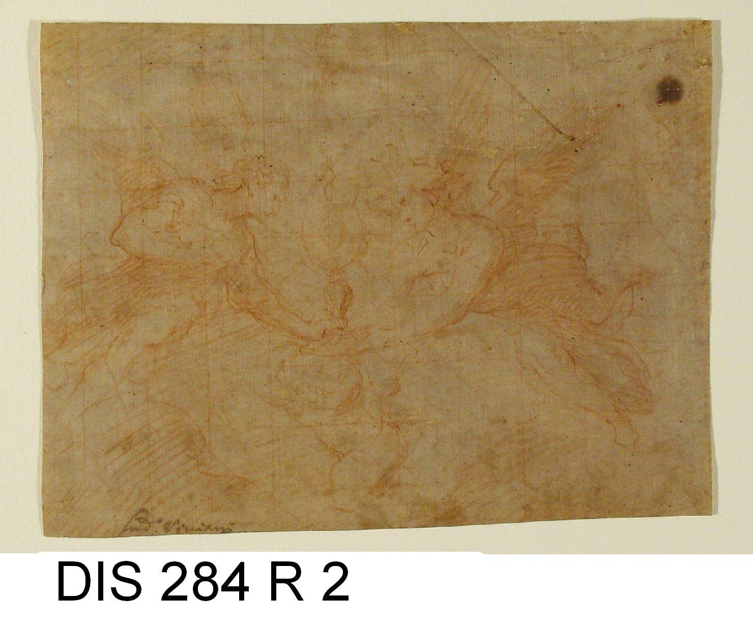ostensorio sorretto da due angeli (disegno) di Viviani Antonio (attribuito) (seconda metà sec. XVI)