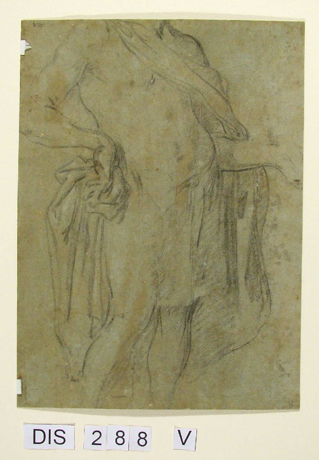 busto maschile (disegno) - ambito Italia centrale (fine/inizio secc. XVI/ XVII)