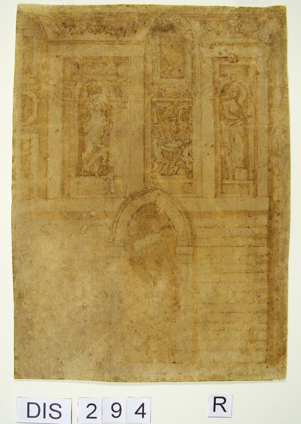 architettura (disegno) di Picchi Giorgio (attribuito) (seconda metà sec. XVI)
