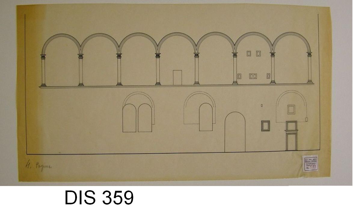 architettura (disegno) di Bruscaglia Renato (attribuito) (metà sec. XX)