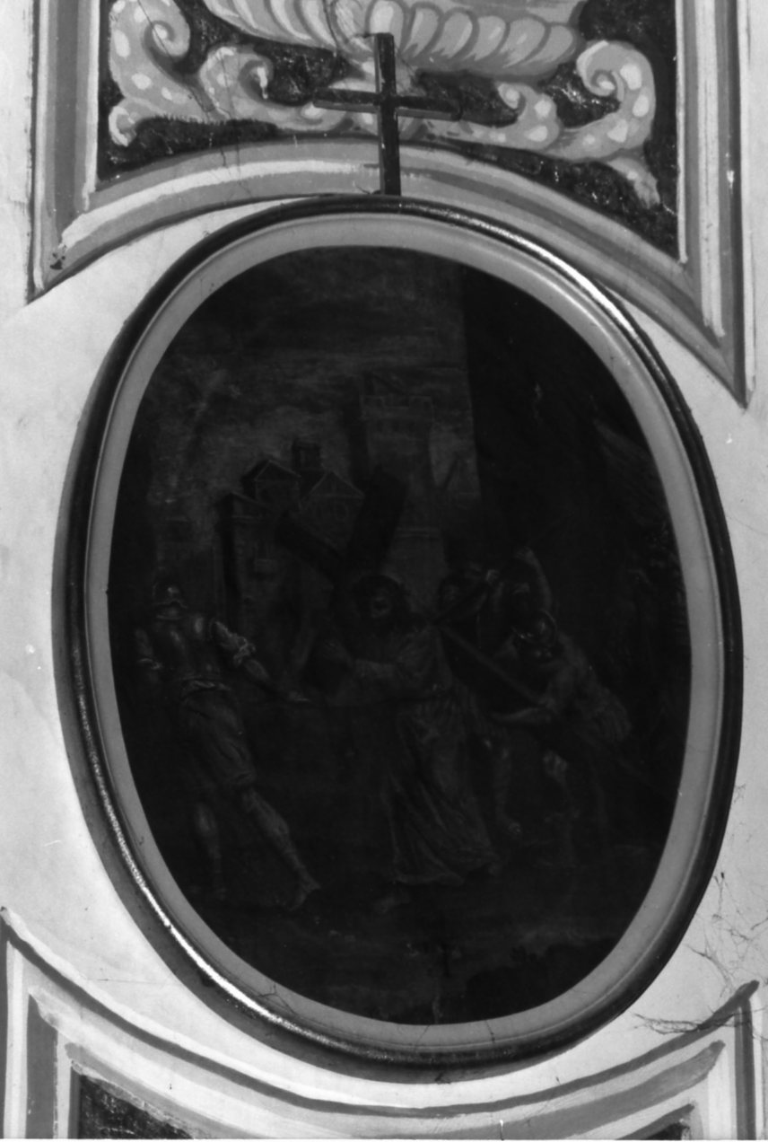 stazione II: Gesù caricato della croce (dipinto, elemento d'insieme) - ambito marchigiano (fine/inizio secc. XVII/ XVIII)