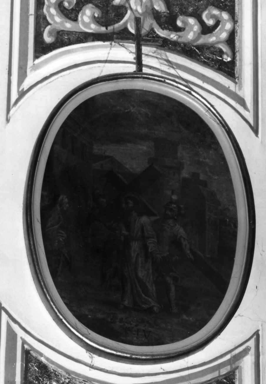 stazione IV: Gesù incontra la Madonna (dipinto, elemento d'insieme) - ambito marchigiano (fine/inizio secc. XVII/ XVIII)