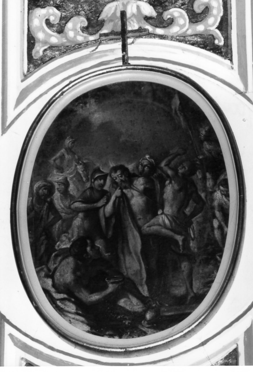 stazione X: Gesù spogliato e abbeverato di fiele (dipinto, elemento d'insieme) - ambito marchigiano (fine/inizio secc. XVII/ XVIII)