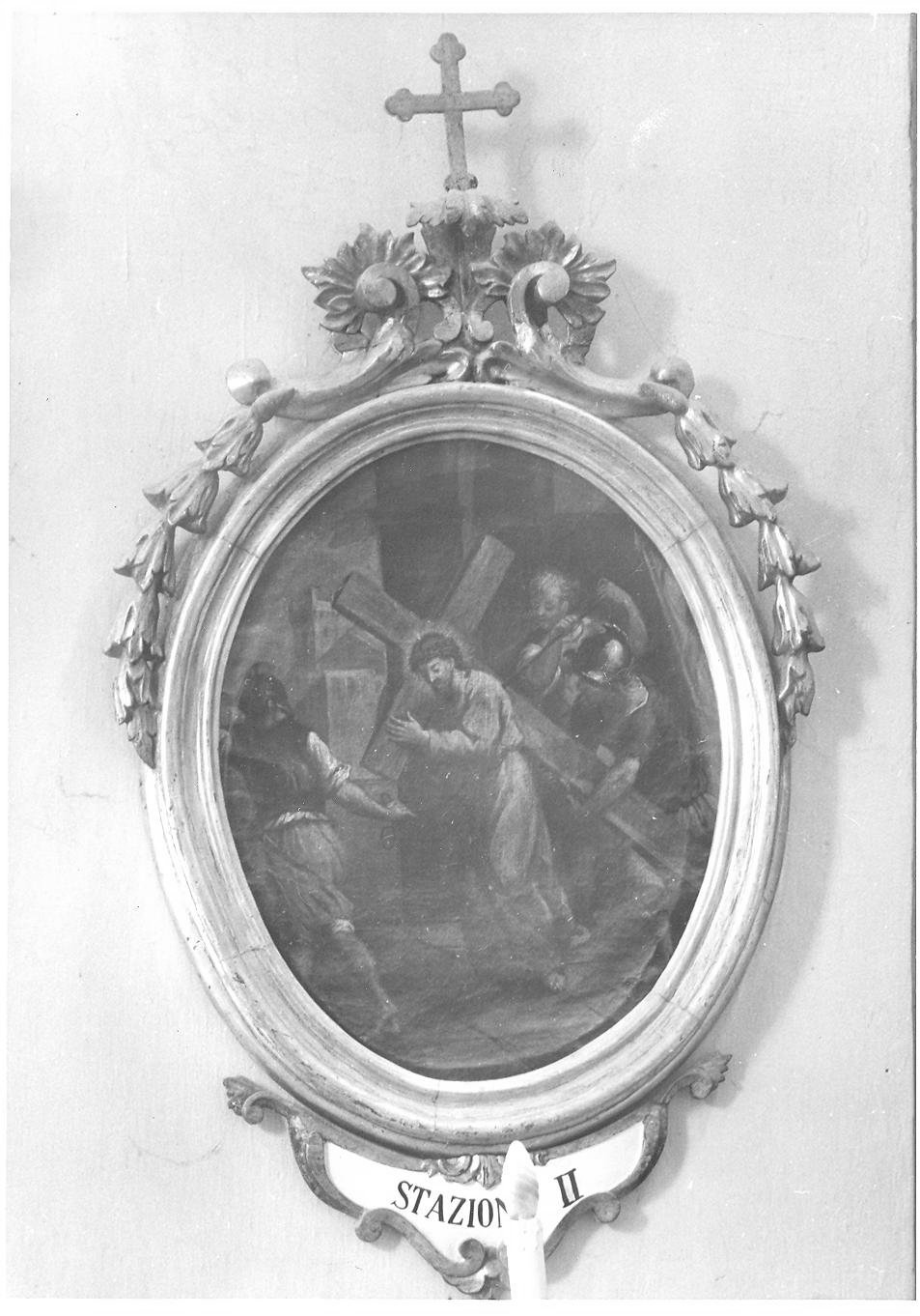 stazione II: Gesù caricato della croce (dipinto) - ambito marchigiano (seconda metà sec. XVIII)
