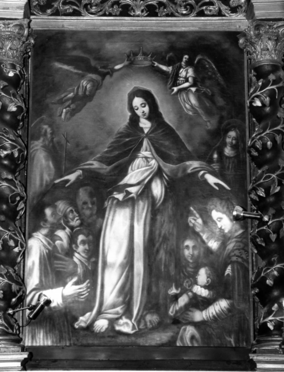 Madonna della Misericordia (dipinto, elemento d'insieme) di Ridolfi Claudio (sec. XVII)