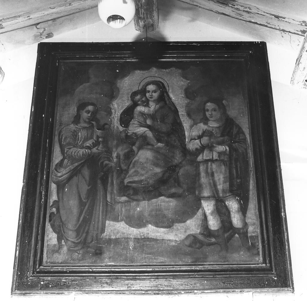 Madonna con Bambino e Santi (dipinto) - ambito marchigiano (sec. XIX)