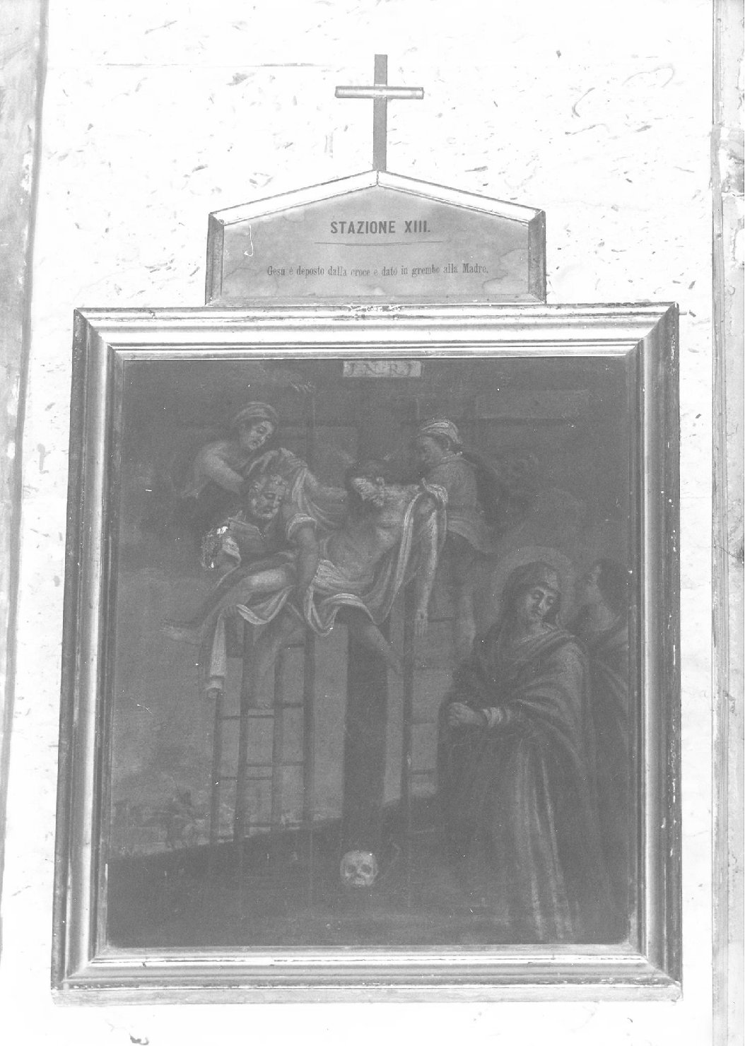 stazione XIII: Gesù deposto dalla croce (dipinto) - ambito marchigiano (fine/inizio secc. XVII/ XVIII)