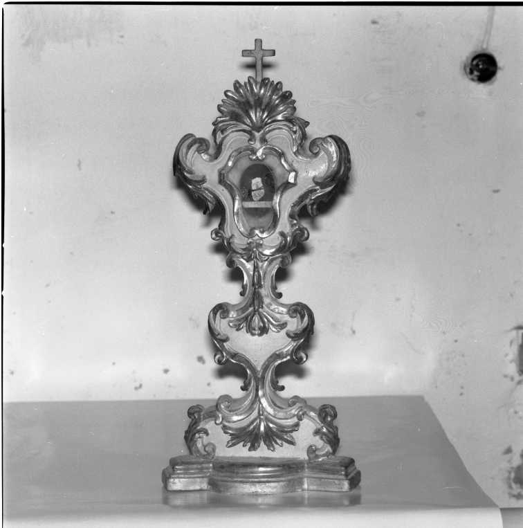 reliquiario - a ostensorio, serie - bottega marchigiana (prima metà sec. XVIII)