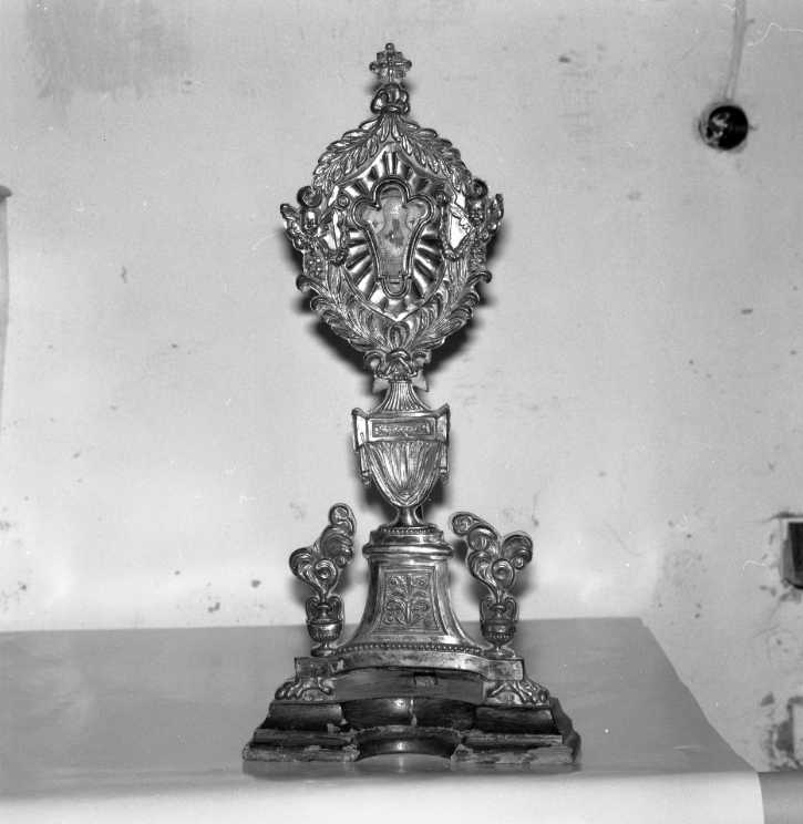 reliquiario - a ostensorio - bottega marchigiana (inizio sec. XIX)