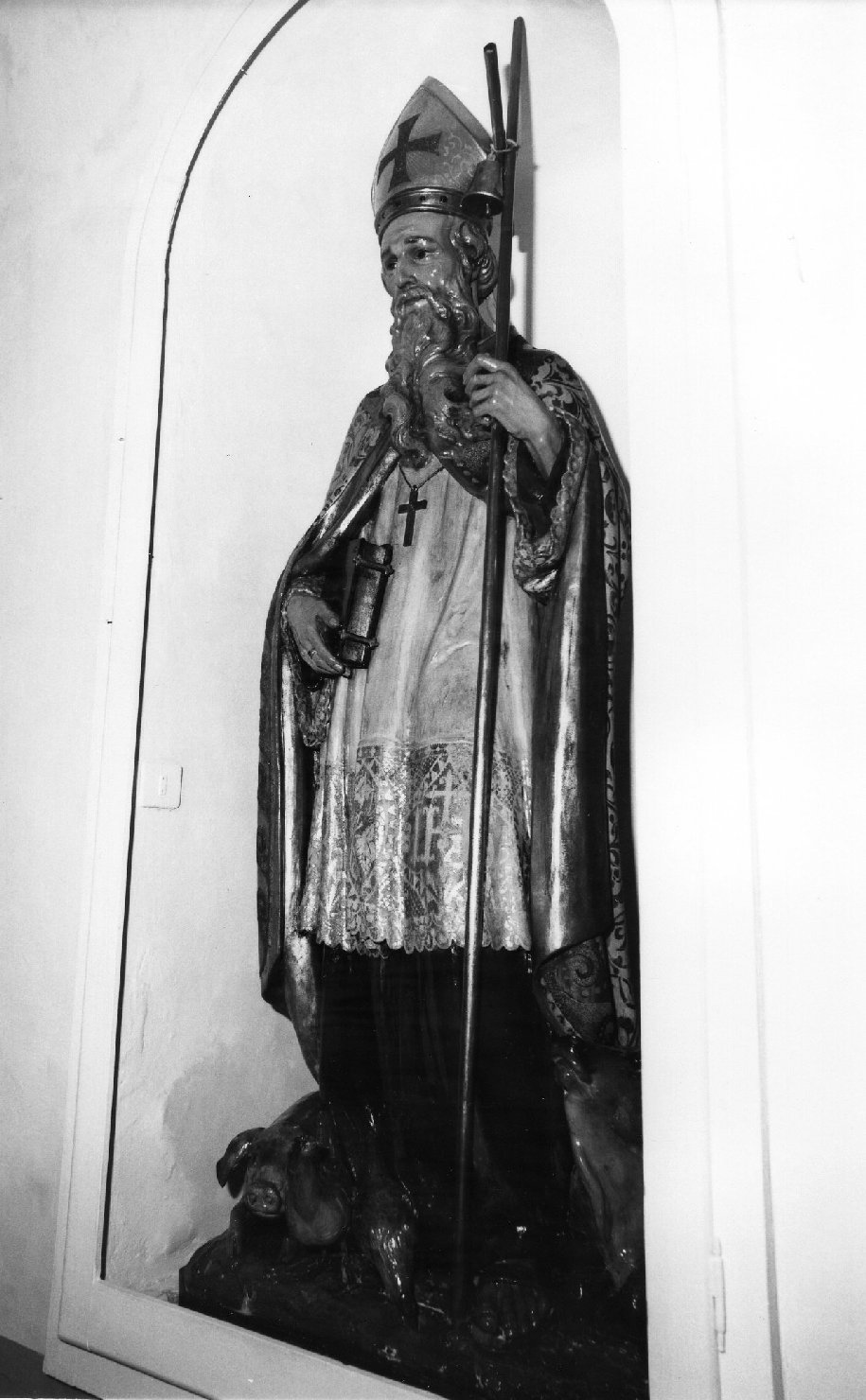 Sant'Antonio Abate (scultura) di Mussner Giacomo Vincenzo (attribuito) (inizio sec. XX)