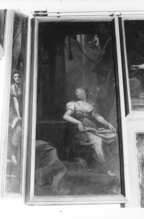 Rebecca spiata da Abimelech (?), Rebecca (dipinto, elemento d'insieme) di Anastasi Giovanni (seconda metà sec. XVII)