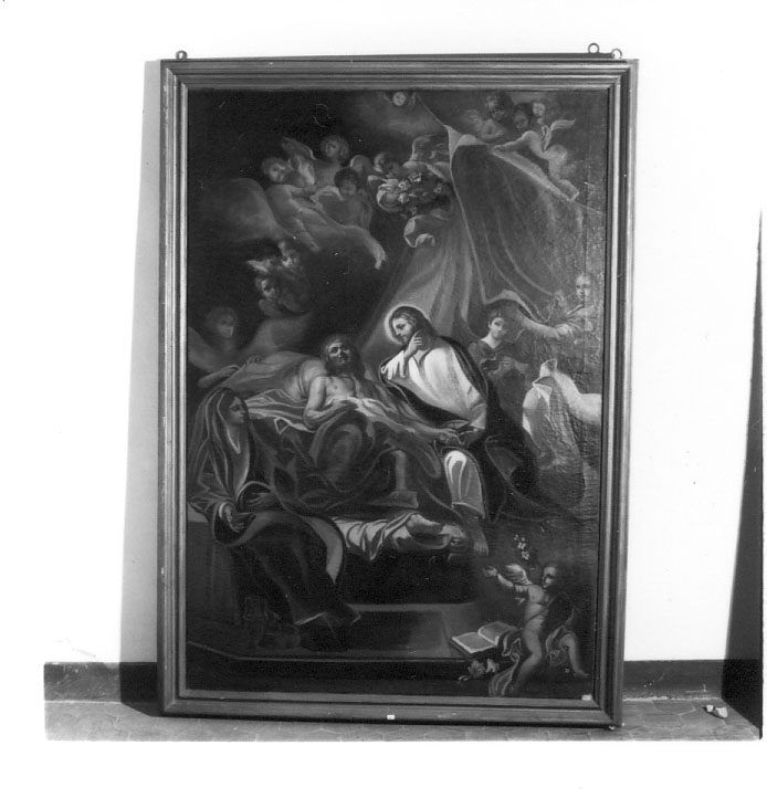 Transito di San Giuseppe, morte di San Giuseppe (dipinto) - ambito marchigiano (sec. XVIII)