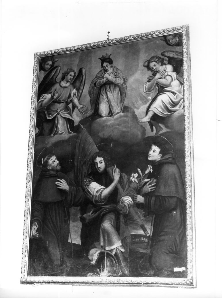 Madonna in gloria tra Santi martiri (dipinto) - ambito Italia centrale (fine sec. XVI)