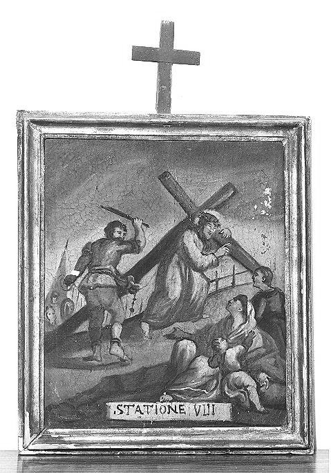 stazione VIII: Gesù consola le donne di Gerusalemme (dipinto) - bottega marchigiana (sec. XVII)