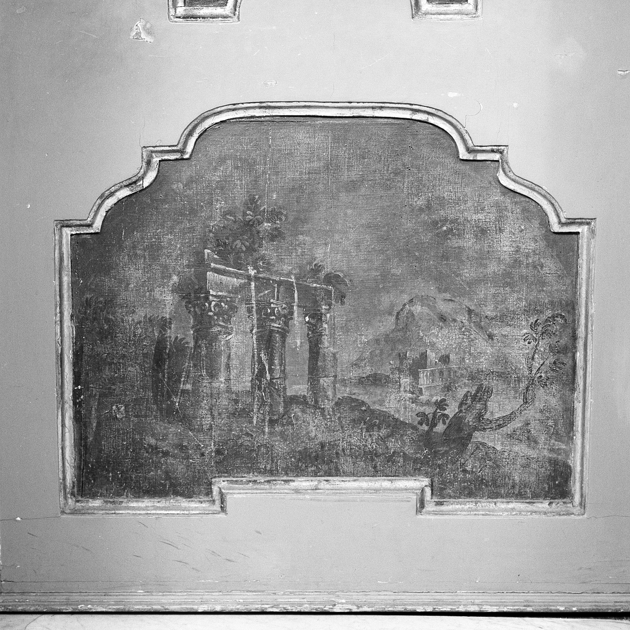paesaggio con rovina (dipinto, elemento d'insieme) - ambito marchigiano (ultimo quarto sec. XVIII)