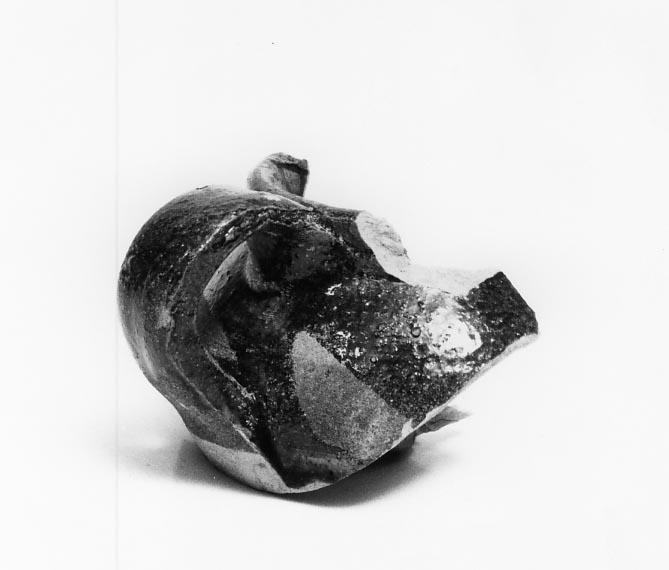 vasetto, frammento - manifattura marchigiana (secc. XVIII/ XIX)