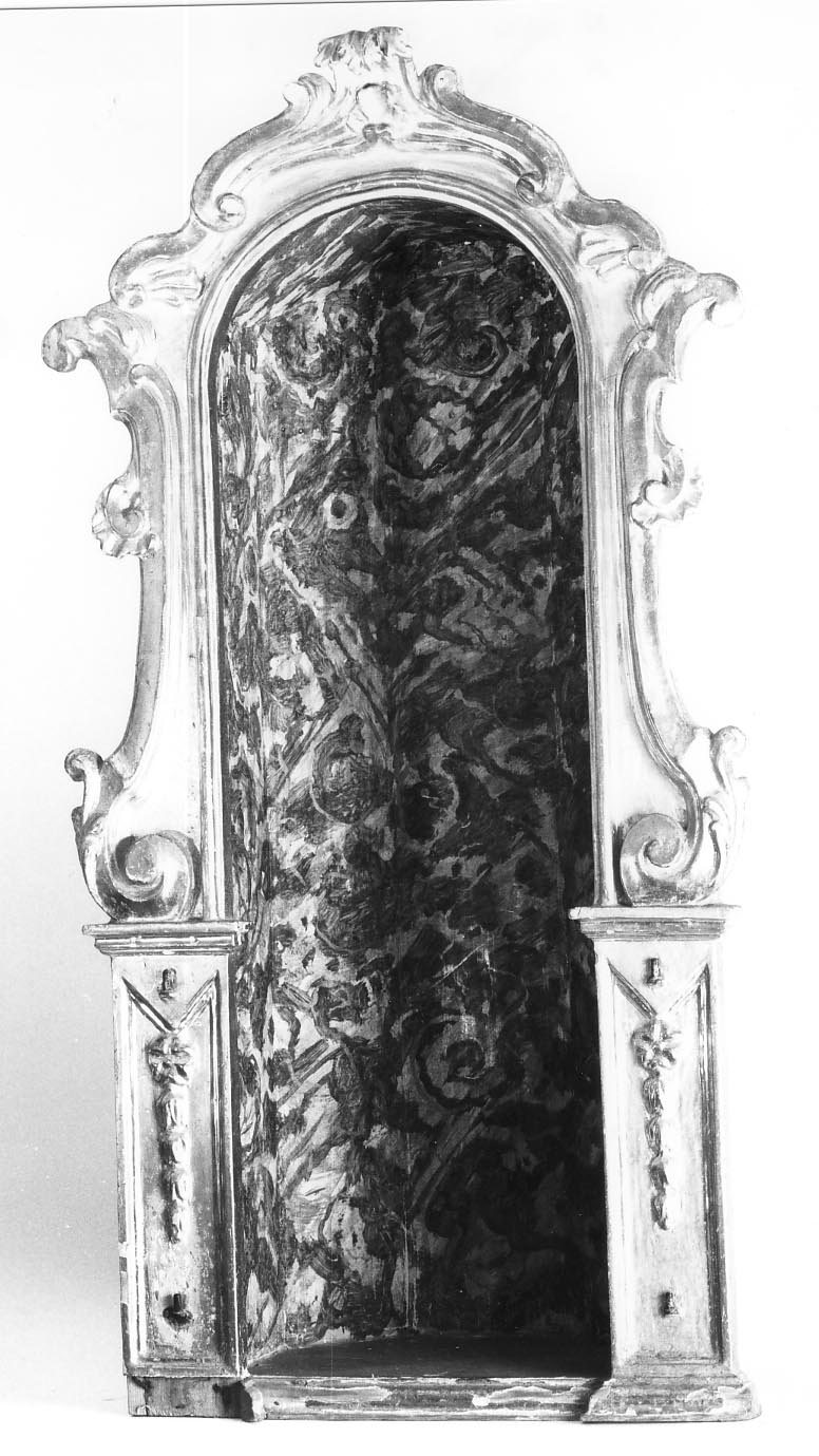 tronetto per esposizione eucaristica - a edicola - bottega marchigiana (secc. XVIII/ XIX)