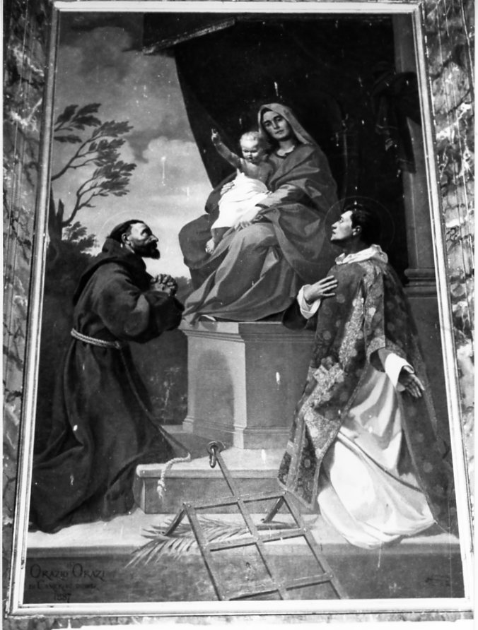 Madonna con Bambino e Santi (dipinto) di Orazi Orazio (sec. XIX)