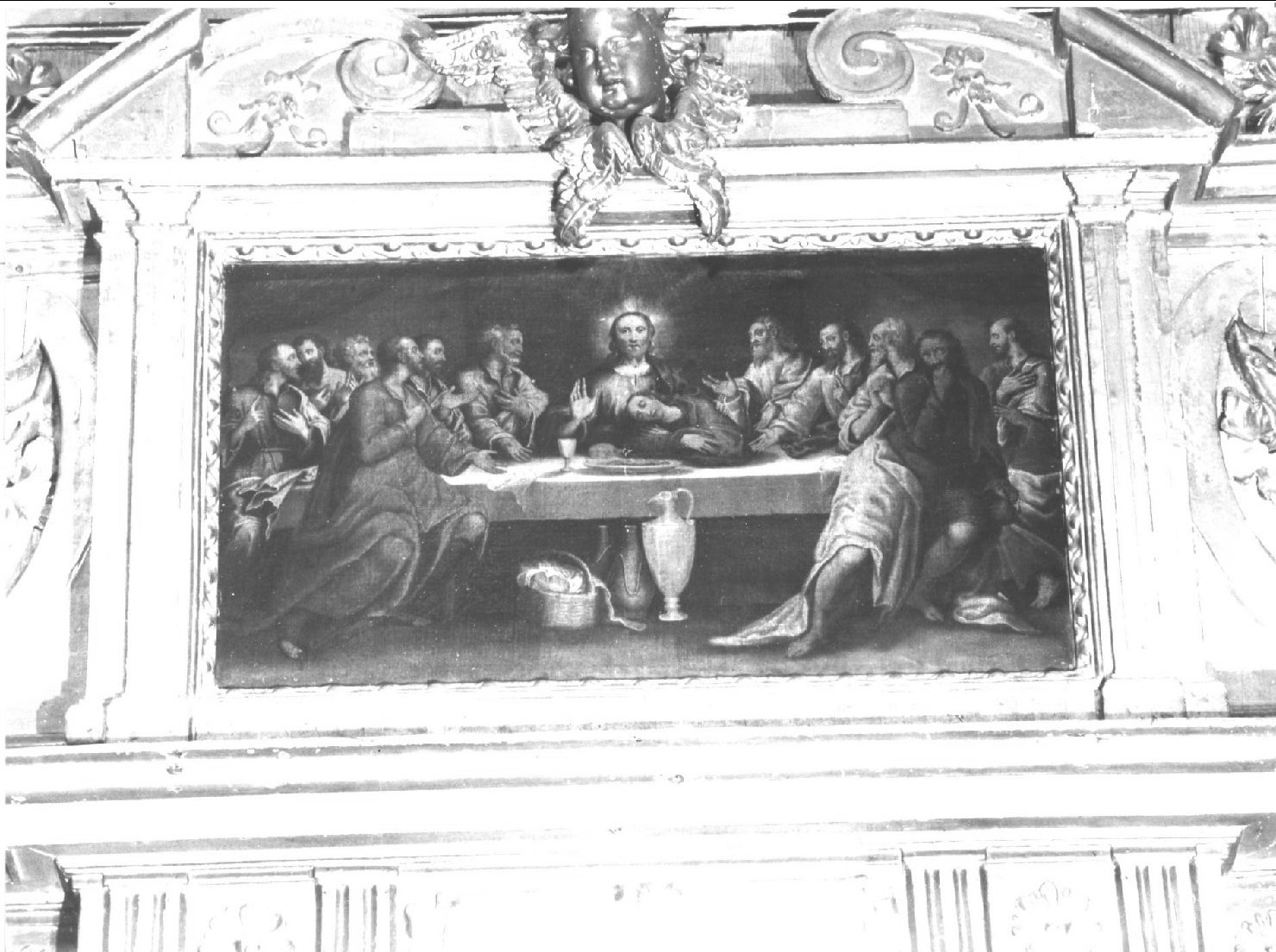 ultima cena (dipinto) di Ramazzani Ercole (ultimo quarto sec. XVI)