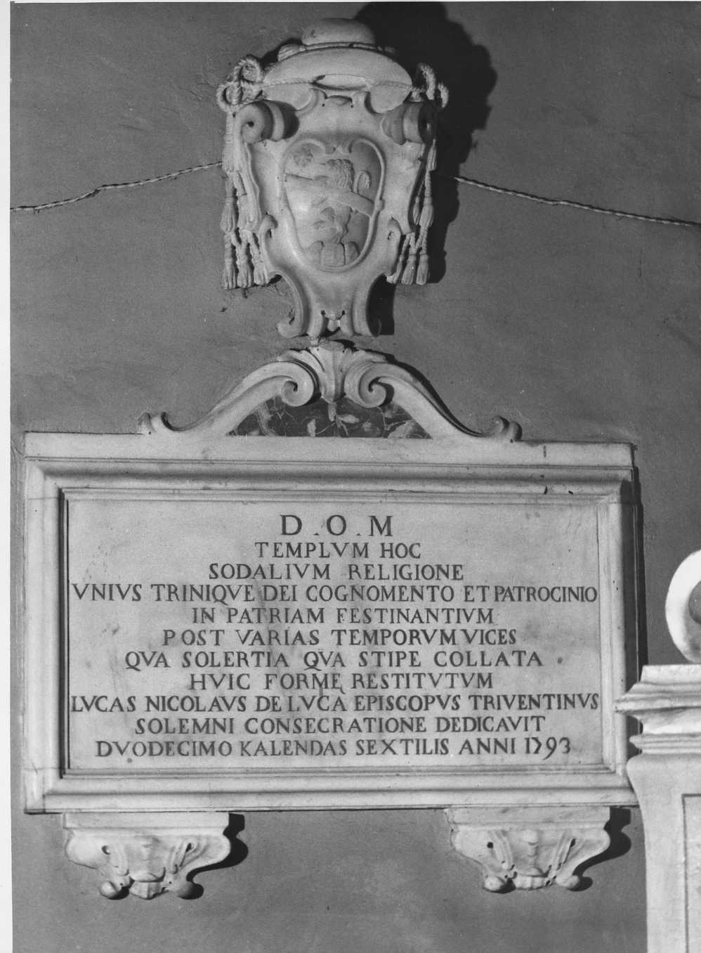 lapide - bottega Italia meridionale (sec. XVIII)