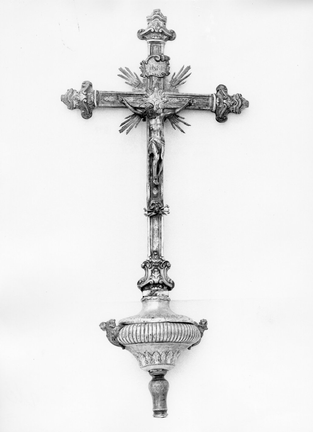 croce processionale, opera isolata - bottega Italia meridionale (prima metà sec. XIX)
