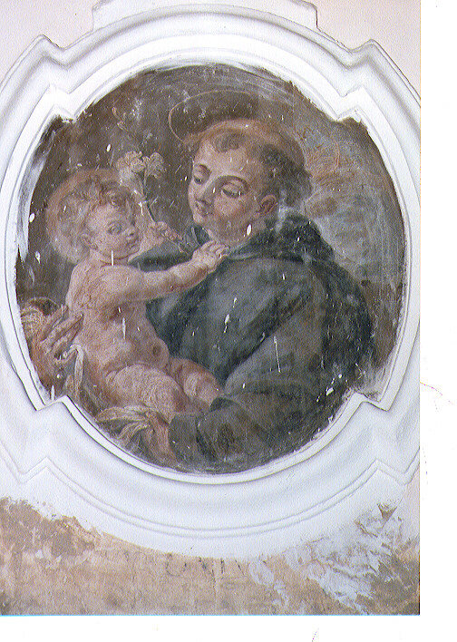 Sant'Antonio da Padova con il bambino (dipinto) - ambito napoletano (metà sec. XVIII)