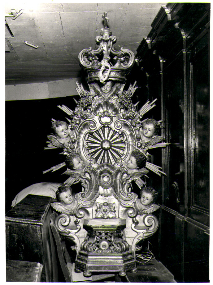 tronetto per esposizione eucaristica - bottega napoletana (inizio sec. XIX)