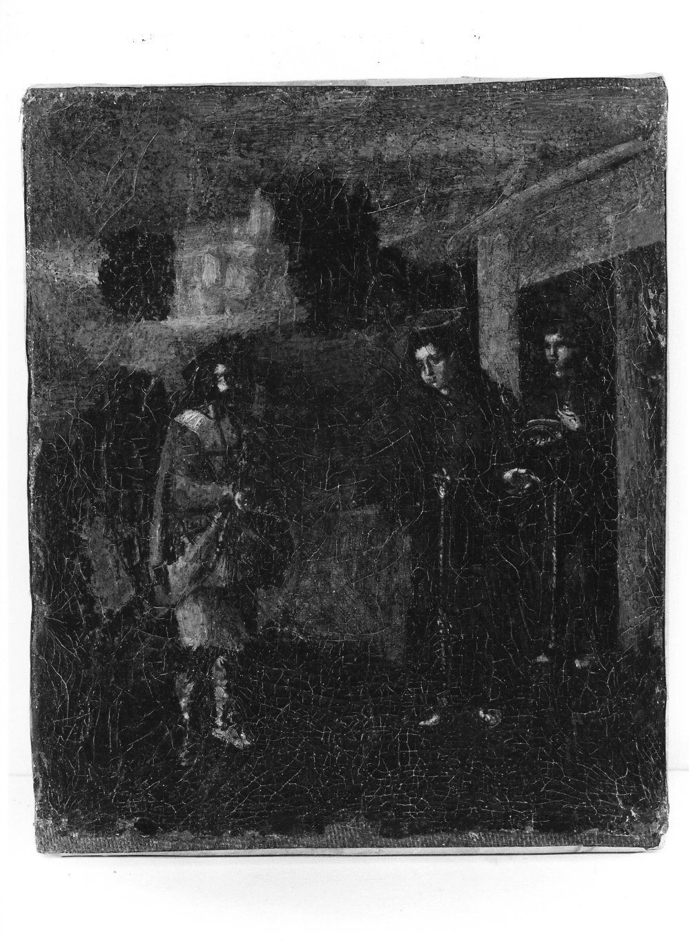 Episodio della vita di Sant'Antonio da Padova (dipinto, elemento d'insieme) - ambito molisano (fine sec. XVII)