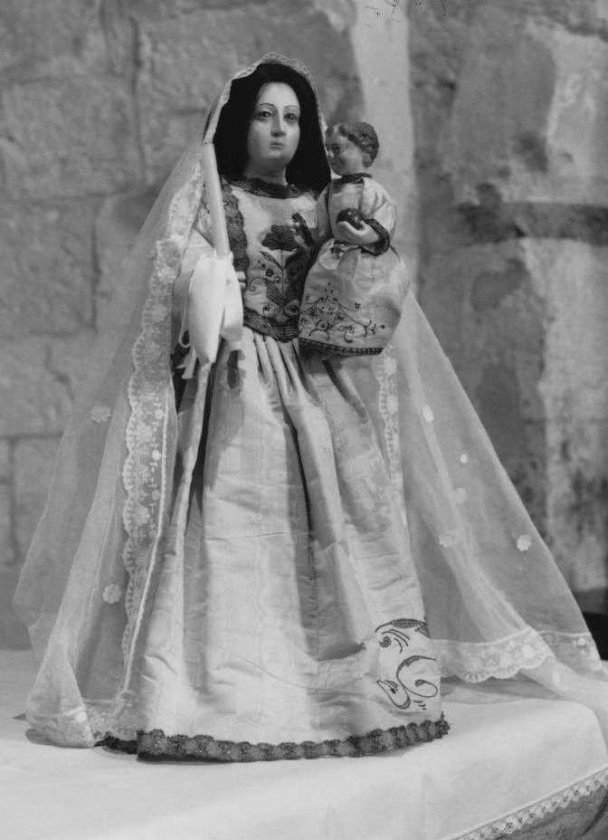 Madonna del Rosario, Madonna con Bambino (statua) - bottega sarda (secc. XVI/ XVII)