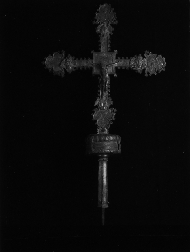 croce processionale - bottega sarda (fine/inizio secc. XVI/ XVII)