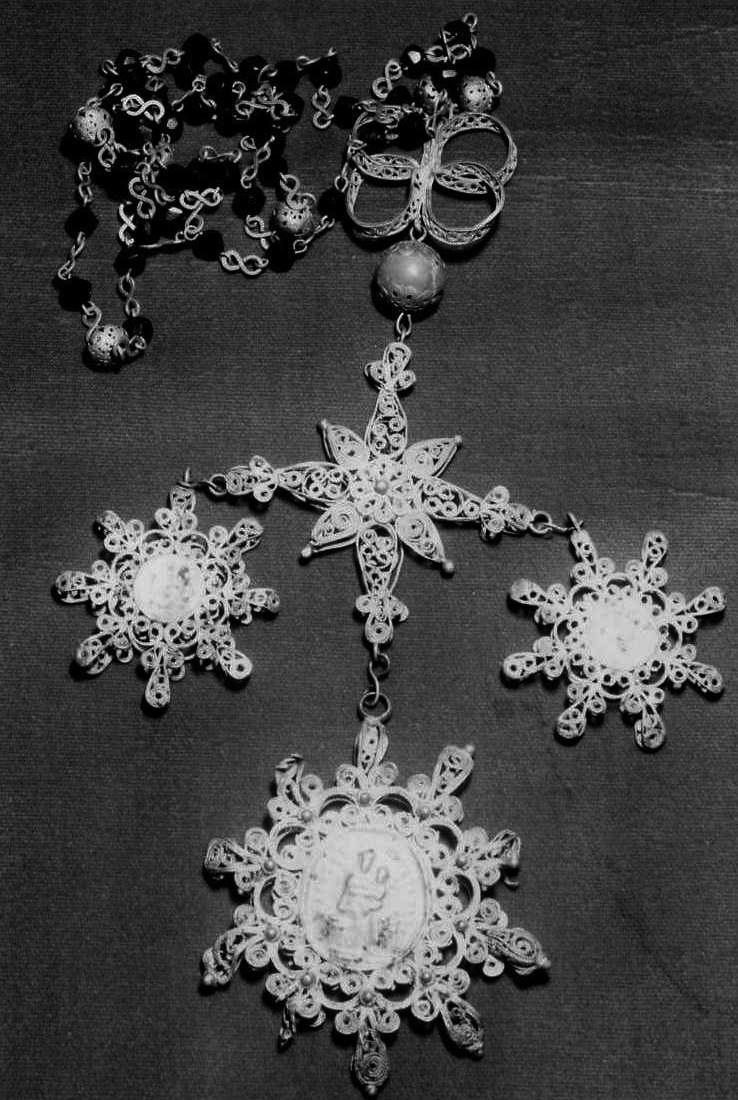 corona del rosario - bottega sarda (seconda metà sec. XIX)