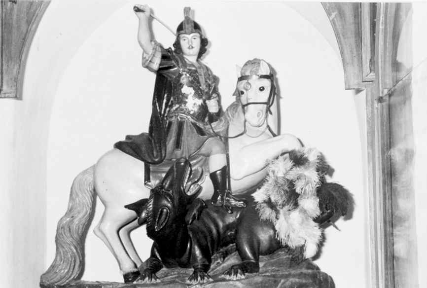 San Giorgio e il drago (statua) - bottega sarda (prima metà sec. XIX)