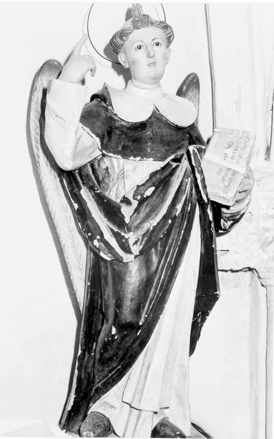 San Vincenzo Ferrer predica (statua) - bottega sarda (prima metà sec. XVIII)