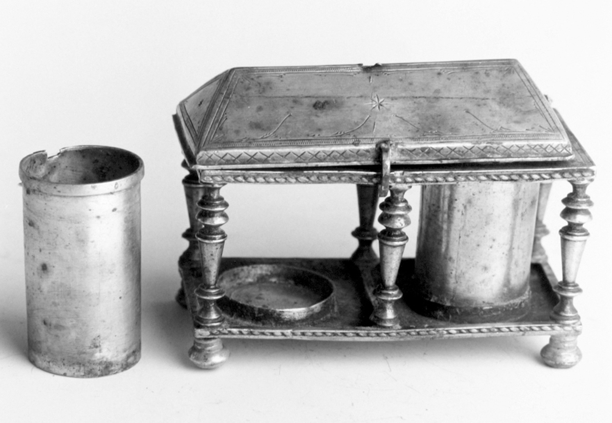 custodia - dei vasi per la riserva degli oli santi - bottega sarda (sec. XX)
