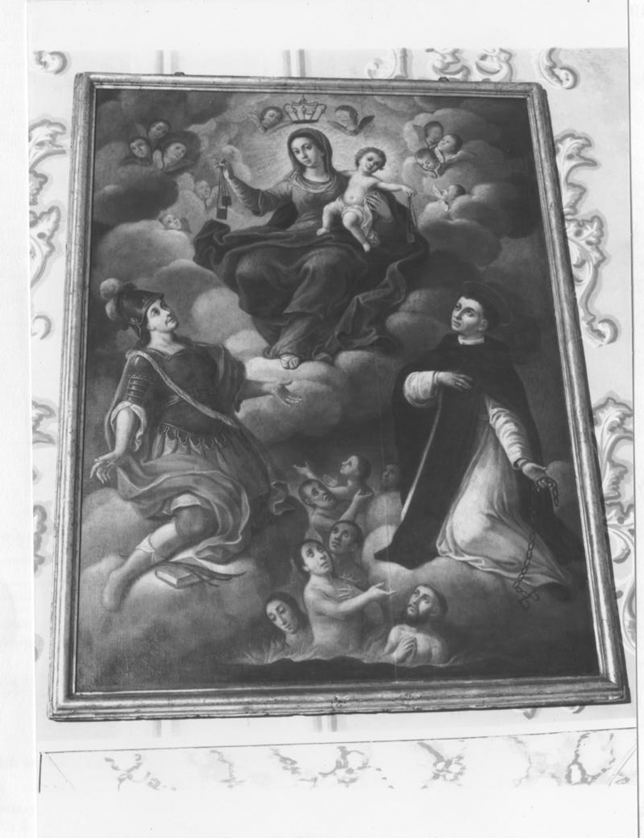 Madonna del Carmelo intercede per le anime del purgatorio (dipinto) di Tonelli Domenico (sec. XVIII)
