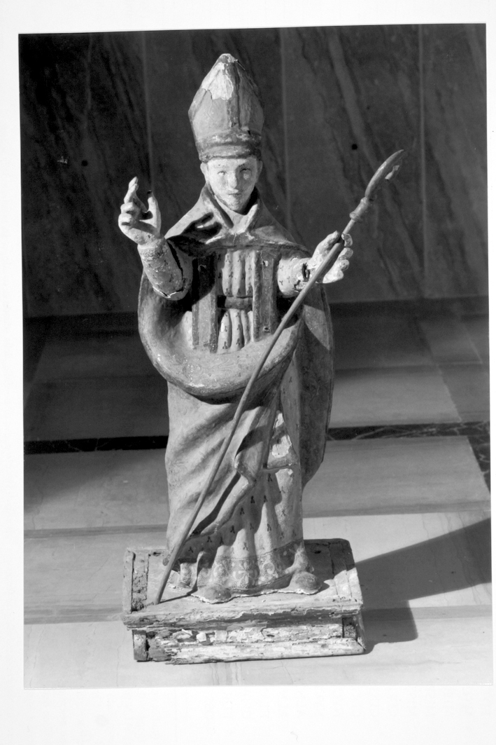Santo vescovo (statua) - ambito sardo (secc. XVII/ XVIII)