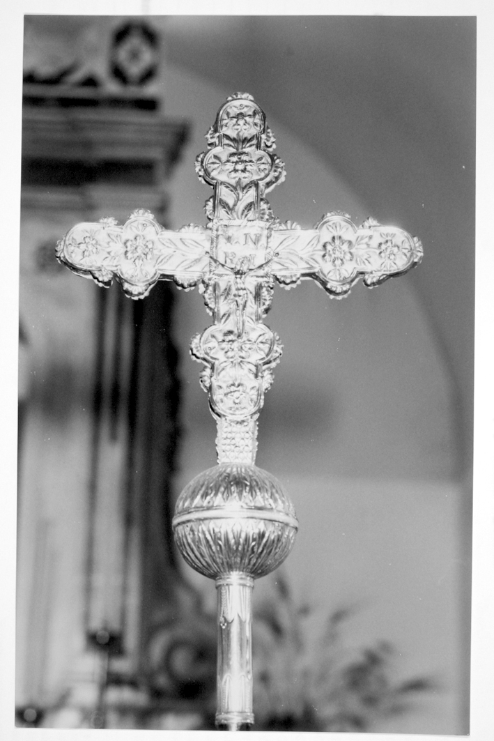 croce processionale - bottega sarda (prima metà sec. XIX)