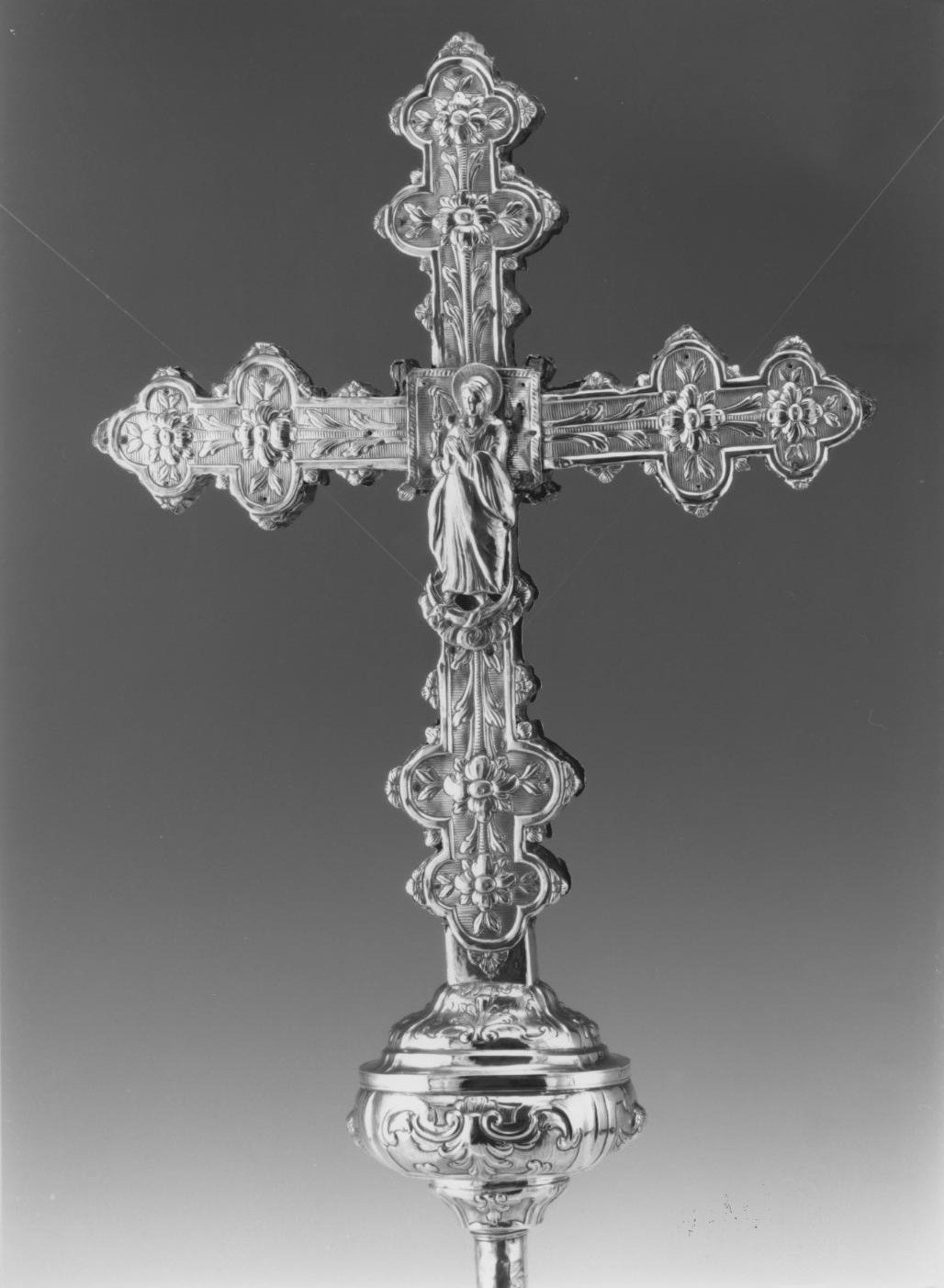 croce processionale - bottega piemontese (secc. XVIII/ XIX)