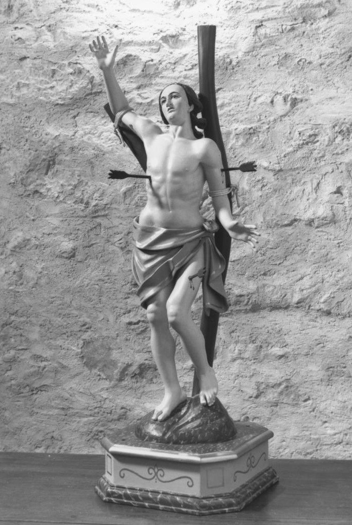 martirio di San Sebastiano (scultura) - bottega sarda (sec. XVIII)