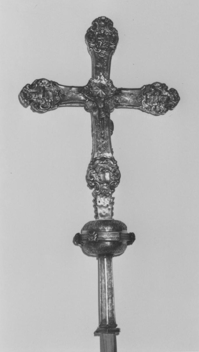 Cristo crocifisso, Immacolata Concezione, angeli (croce processionale) - bottega cagliaritana (secc. XVI/ XVII)