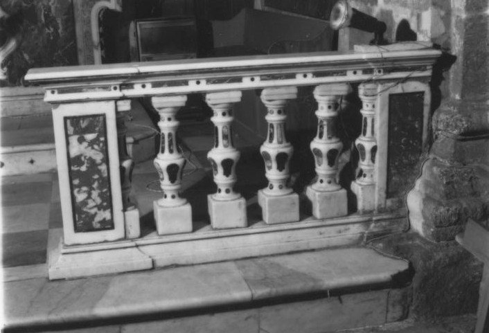 balaustrata di altare - bottega ligure (primo quarto sec. XIX)