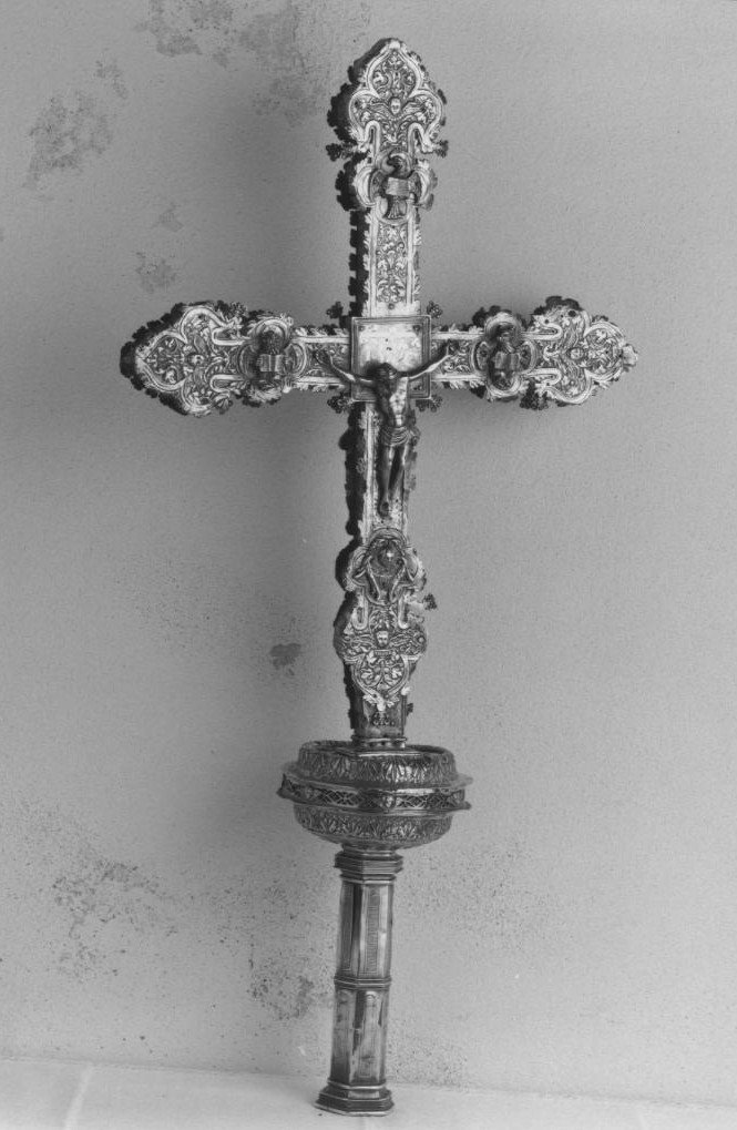 croce processionale - bottega cagliaritana (secc. XVI/ XVII)