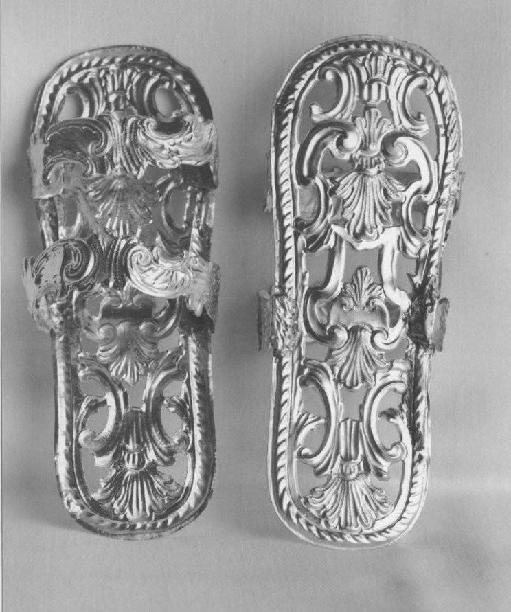 sandalo di statua - bottega sarda (ultimo quarto sec. XVIII)